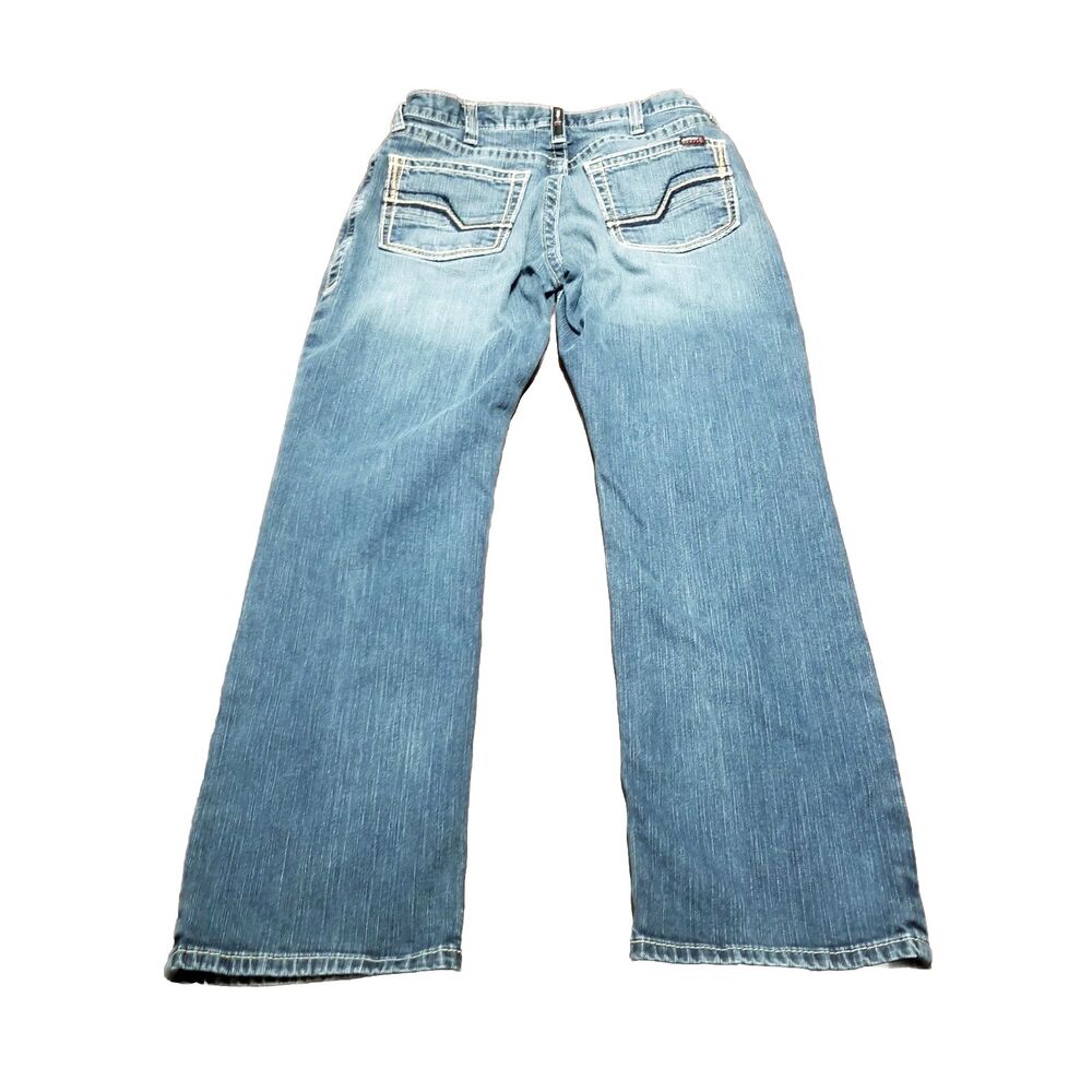 Ariat M5 Jeans Men's Size 33x32 FR Straight Leg Blue Faded Stretch Denim (32x31) - Picture 3 of 5